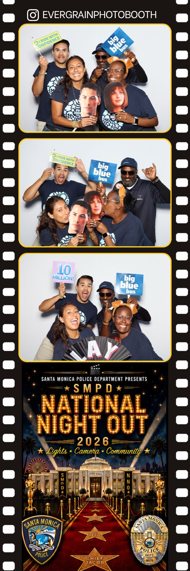 Santa Monica Police Department National Night Out photo strip