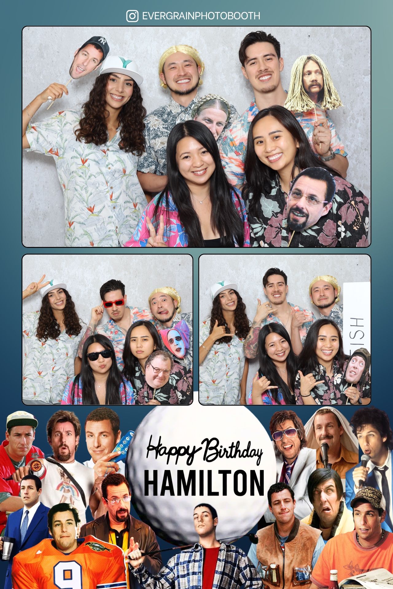 Adam Sandler themed birthday party photo print